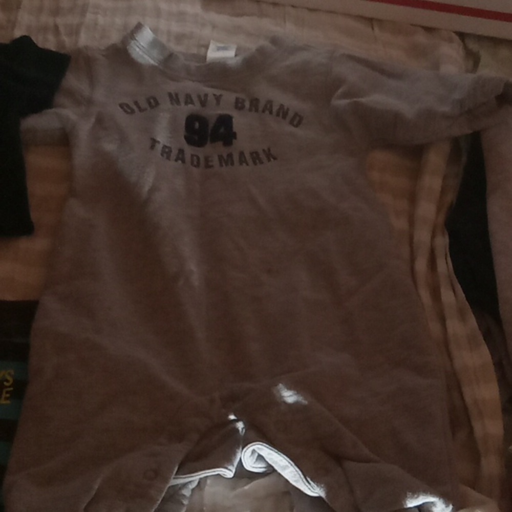 Only one piece gray says= old navy brand ninety four and trademark at the bottom